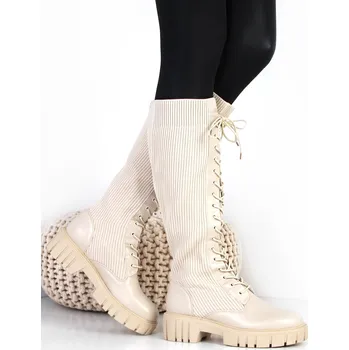 Dámské kozačky DoAndBe Dámské vysoké kozačky pro široká lýtka HBL-34BE Velikost: 41