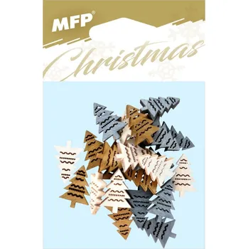 Vánoce Vánoční dekorace 2 cm Stromek (24 ks)