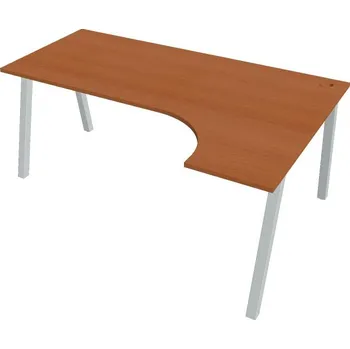 Kancelářský vozík HOBIS kancelářský stůl tvarový, ergo levý - UE A 1800 L, třešeň + doprava zdarma