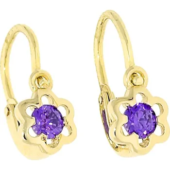 Náušnice Goldstore Dětské náušnice zlato květ Váha: 1.01 g
