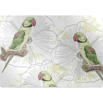 Podložka pod nábytek Ochranná podložka pod židli zelené papoušci