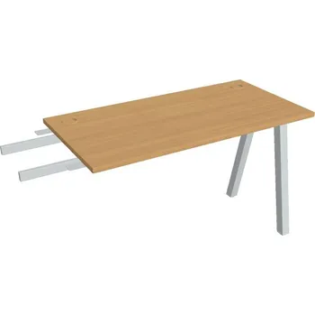 Kancelářský vozík HOBIS přídavný stůl do úhlu - UE A 1200 RU, hloubka 60 cm, buk + doprava zdarma