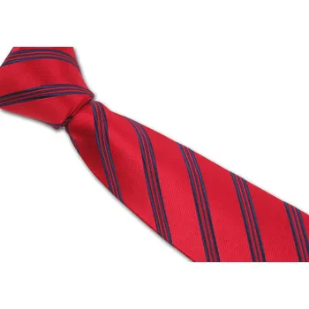 Červeno-modrá proužkovaná kravata