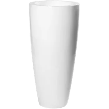 Květináč Moderní květináč Fiberstone Dax XL Glossy White 47x100cm