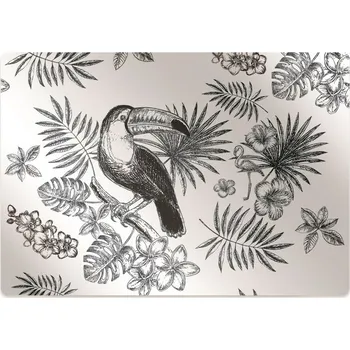 Podložka pod nábytek Podložka pod židli Tropical black and white