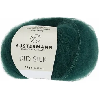 Příze Austermann Kid Silk 49 Tmavě zelená (Kid Silk 49 DUNKELGRÜN)
