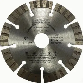 Řezný kotouč Kedas L00112 Diamantový řezný segmentový kotouč L ST 125 x 22,2 x 2,4 mm