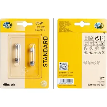 Autožárovka Žárovka, osvětlení poznávací značky HELLA 8GM 002 092-123