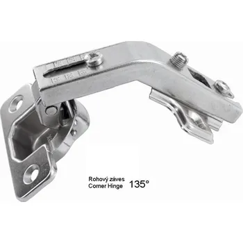 Nábytkové kování Interex Záves 135° SLIDE-ON s podložkou Na samořezné šrouby