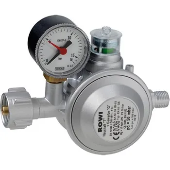 Plynový zářič ROWI regulátor tlaku plynu s tepelnou ochranou pro použití plynových ohřívačů v interiéru. 55388