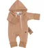 Kojenecký overall Z&Z Dětský teplákový dvouvrstvý rostoucí overálek cappuccino