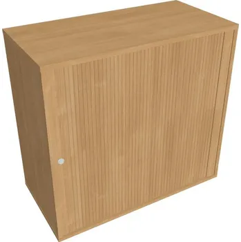 Kancelářský vozík HOBIS skříň policová, roleta pravá - DZ 2 80 03 P, dub + doprava zdarma