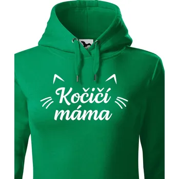 Dámská mikina Dámská mikina kočičí máma, Barva Zelená, Velikost XL, Canvas Dámská mikina Bezvatriko.cz 0673