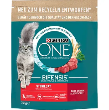 750g Purina ONE Adult Sterilcat s hovězím
