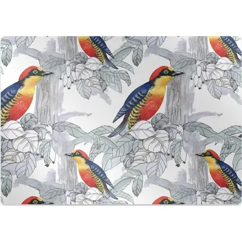 Podložka pod nábytek Ochranná podložka pod židli malované ptáci