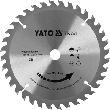 Pilový kotouč Yato YT-60591 165 x 16 mm 36 zubů