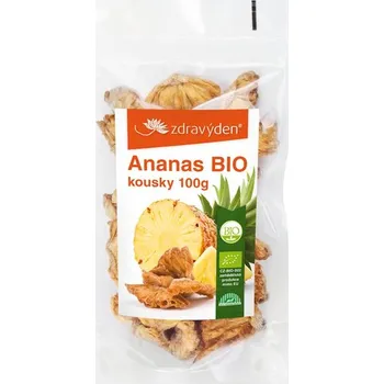 Sušené ovoce Zdravý den Ananas BIO kousky 100g