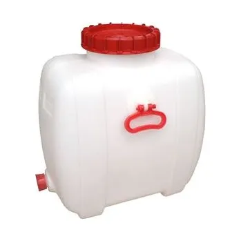 Potravinářský plastový sud 60 l - hranatý, bílý