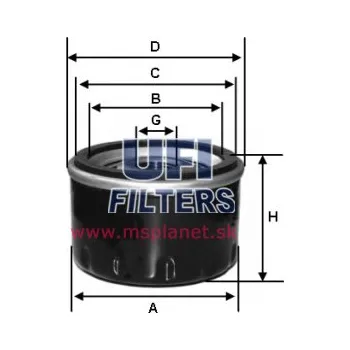 Filtr pro motocykl UFI Olejový filtr 23.224.00