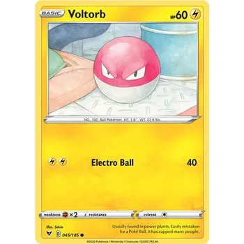 Karetní hra Voltorb 045/185 - Vivid Voltage Typ karty: Non-Holo