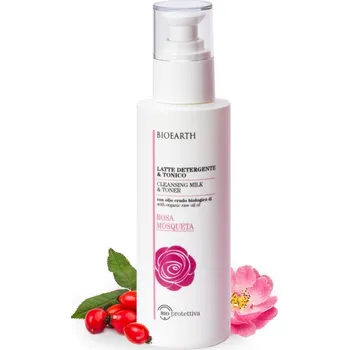 BIOEARTH BIOPROTETTIVA Šípkové čistící mléko a tonikum 2v1 200ml