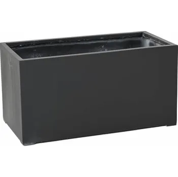 Květináč Luxusní KVĚTINÁČ FIBER JUMBO ČERNÝ 80x40x40cm