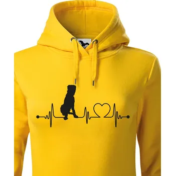 Dámská mikina Dámská mikina Irský vlkodav tep, Barva Žlutá, Velikost XS, Canvas Dámská mikina 1640