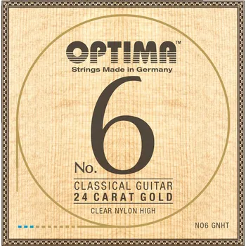 Struna pro kytaru a smyčcový nástroj Optima Optima struny pro klasickou kytaru č.6 - 24 Karat GoldSada Nylon Gold high NO6.GNHT 6174