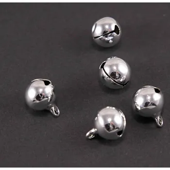 Vánoční dekorace Rolnička - stříbrná - průměr 1,6 cm