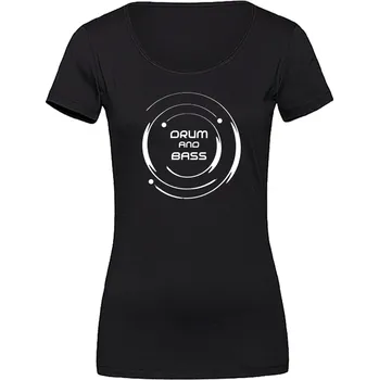 Dámské tričko DNBMARKET.CZ Dámské tričko černé |D&B + NEURO| CircleParty Velikost: M, Barva: Černá - Design 1