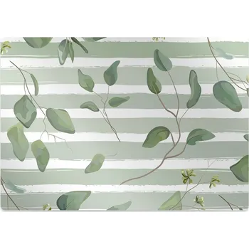 Podložka pod nábytek Ochranná podložka pod židli Listy na pozadí prokládané