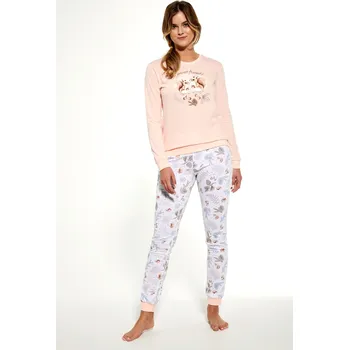 Dámské oblečení Cornette pyžamo dámské 467/299 Squirrel - růžová, XXL (Dámské pyžamo dlouhé)