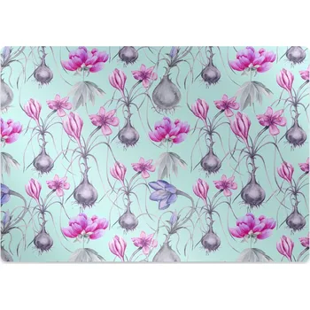 Podložka pod nábytek Ochranná podložka pod židli Krokusy s cibulí