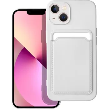 Pouzdro na mobilní telefon Silicone CARD case pouzdro / kryt s přihrádkou Apple iPhone 14 Plus (6,7"), bílé