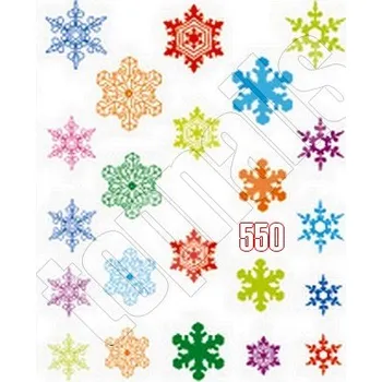 Vánoční dekorace Vánoční vodolepky VLOČKA multicolor 550