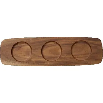 Talíř Villeroy & Boch Artesano Original dřevěný podnos pro 3 misky na dip, 30 x 9 cm 10-4130-8059
