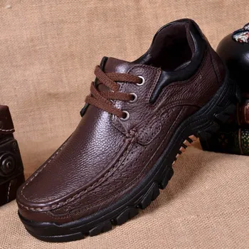 Pánské polobotky Pánské kožené boty casual a business styl Velikost: 41, Barva (Varianta): 4