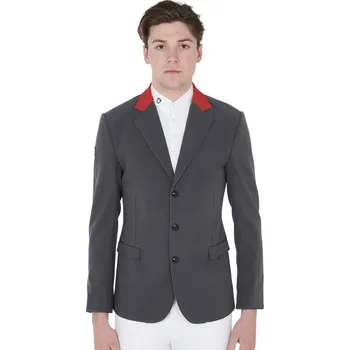 Jezdecké sako EQUESTRO Sako závodní Elegance Equestro, pánské, grey/burgundy M