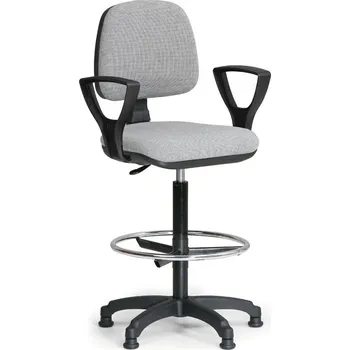 Kancelářská židle s opěrným kruhem a područkami KZ 9609-šedá/KP