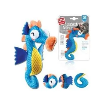 Hračka pro kočku Hračka kočka GiGwi Dental Mesh Mořský koník+catnip
