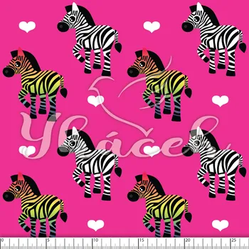 Zakázkový tisk, softshell, kočárkovina... Zebry na fuchsiové Látky k tisku: Softshell letní