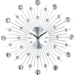 Atmosphera Nástěnné křišťálové hodiny 33 cm stříbrné