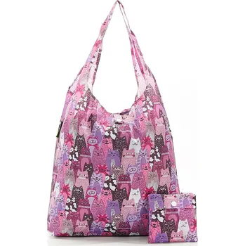 Nákupní skládací taška kočky, fialová - 56*38 cm