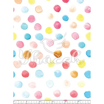 Zakázkový tisk, softshell, kočárkovina... Malované puntíky Látky k tisku: Microfirba