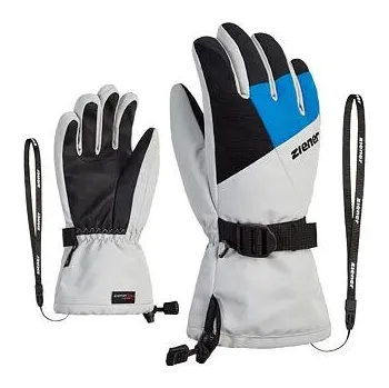 Dětské zimní rukavice Ziener LANI GTX Jr dusty grey - prstové s poutkem velikost rukavic 8 let (5)