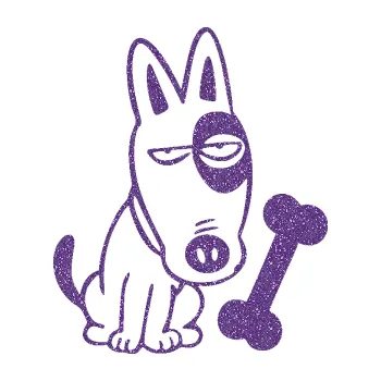 Polep vozidla SAMOLEPKA Pes 179 pravá s kostičkou (87 - Ultra Metalic fialová) NA AUTO, NÁLEPKA, FÓLIE, POLEP, TUNING, VLASTNÍ TEXT, TISK, AUTOSAMOLEPKY.cz, POLEPY, OBRÁZEK, LOGO, SAMOLEPKY