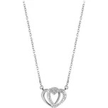 Beneto Stříbrný náhrdelník se srdíčkem AGS779/48 + 2 měsíce na vrácení zboží