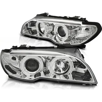 Přední světlomet Tuning Tec Přední světla,BMW E46 04.03-06 COUPE CABRIO ANGEL EYES CCFL XENON chromové