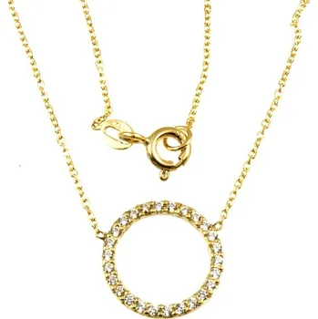 Náhrdelník ŠPERKY-NM, Zlatý dámský náhrdelník kroužek 983 Délka náhrdelníku: 42 cm