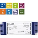 McLED ML-732.072.11.0 Napájecí zdroj 60W, DC12V/5A, IP20, plastové provedení se svorkovnicí